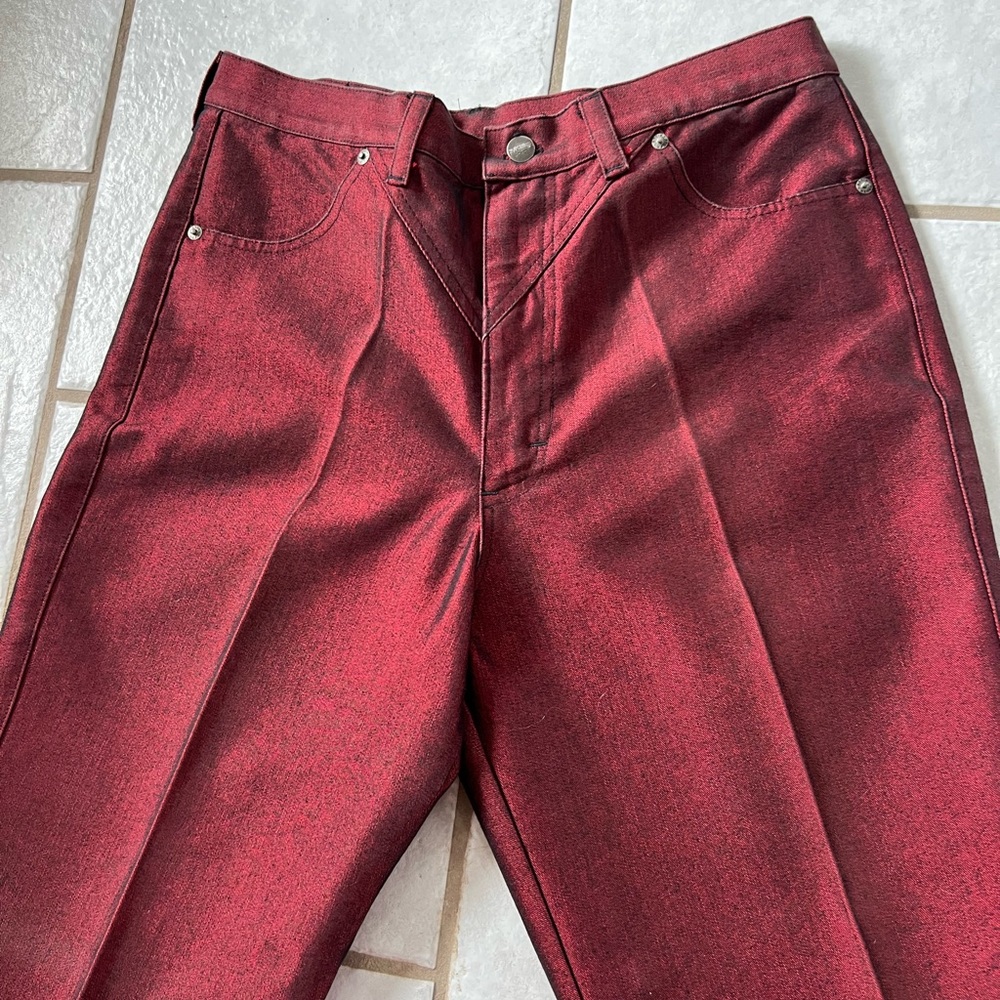 Metallic Red Rough Rider Jeans - Picture 3 of 6